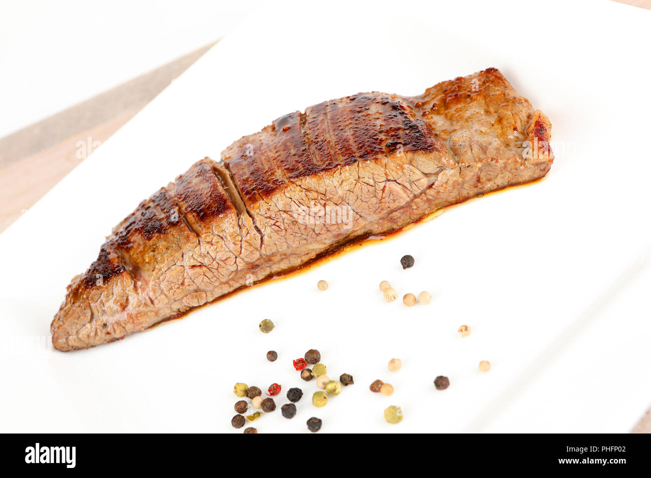 fried flank steak Stock Photo