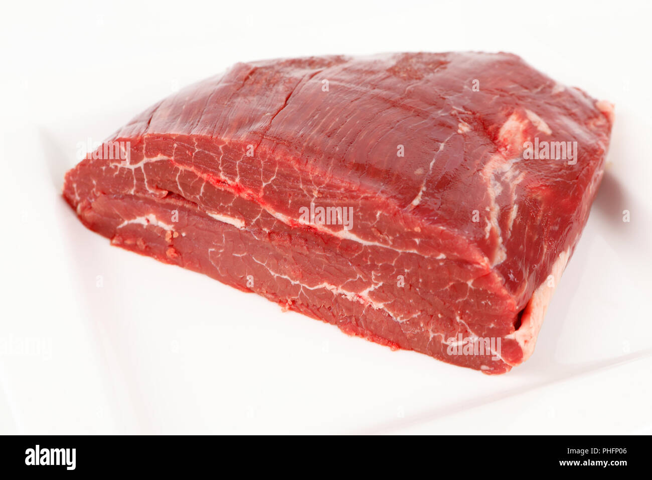raw flank steak Stock Photo