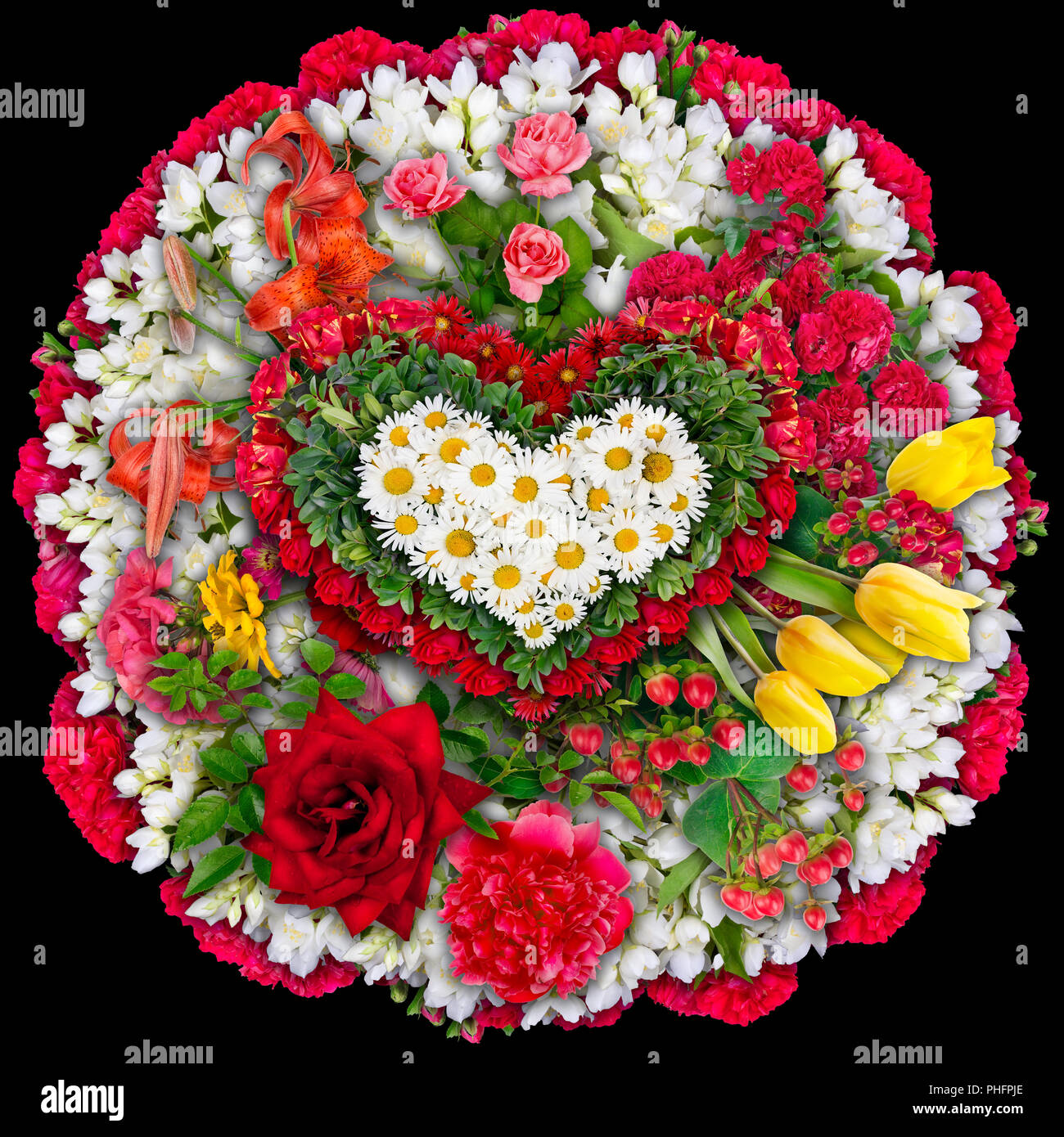 Mourning  circle bouquet Stock Photo