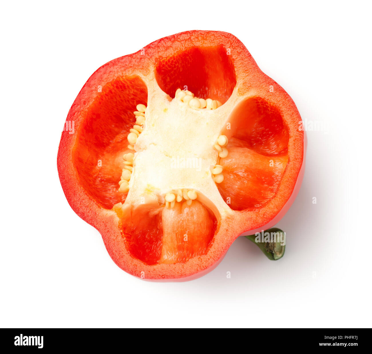 Red Pepper Isolated on White Background Stock Photo