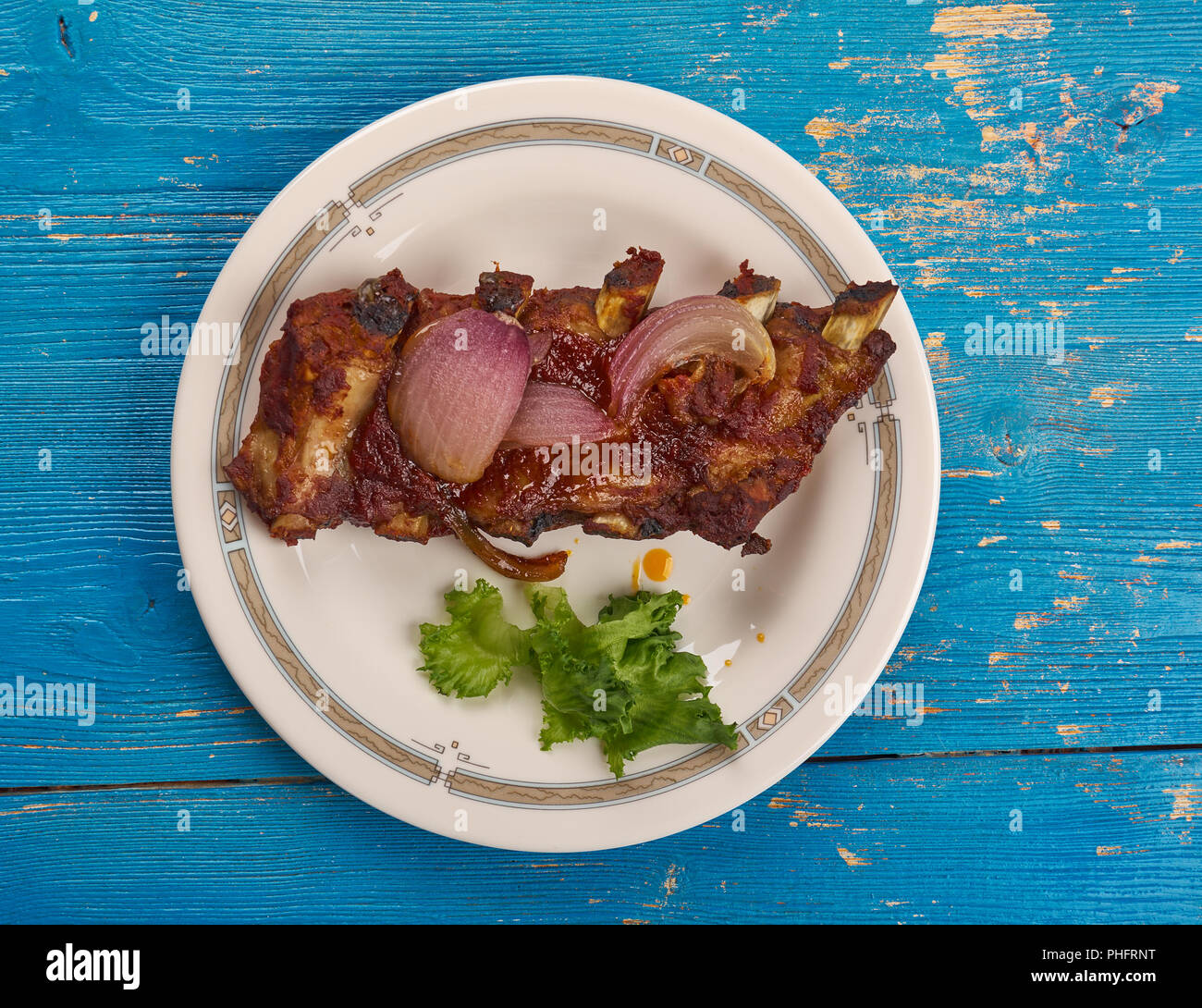 Slow Cooker Louisiana Ribs Stock Photo Alamy