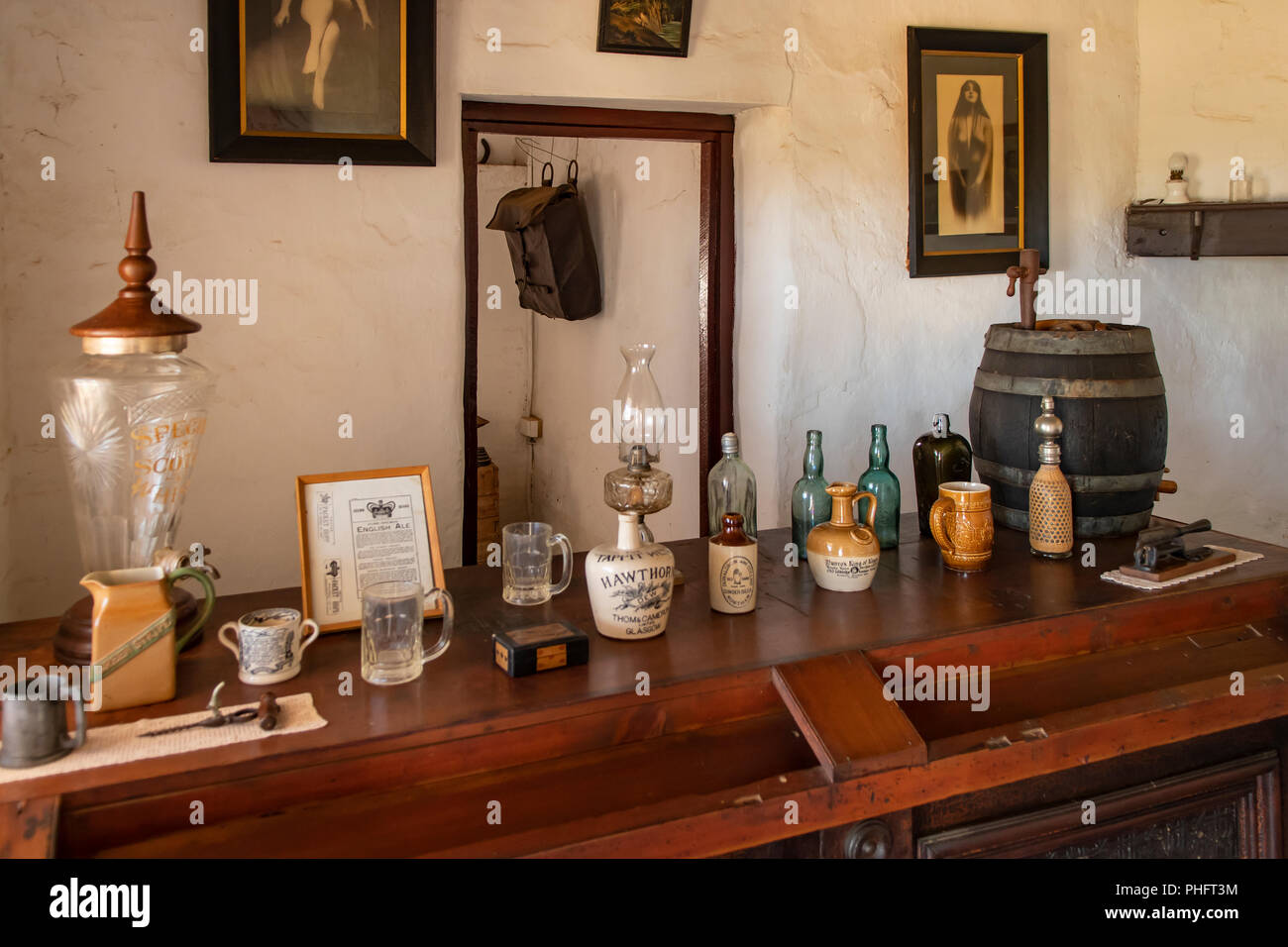 Bar in Mangowine Homestead, Nungarin, WA, Australia Stock Photo