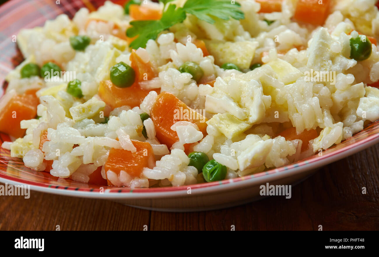 Nigerian Egg Fried Rice Stock Photo Alamy