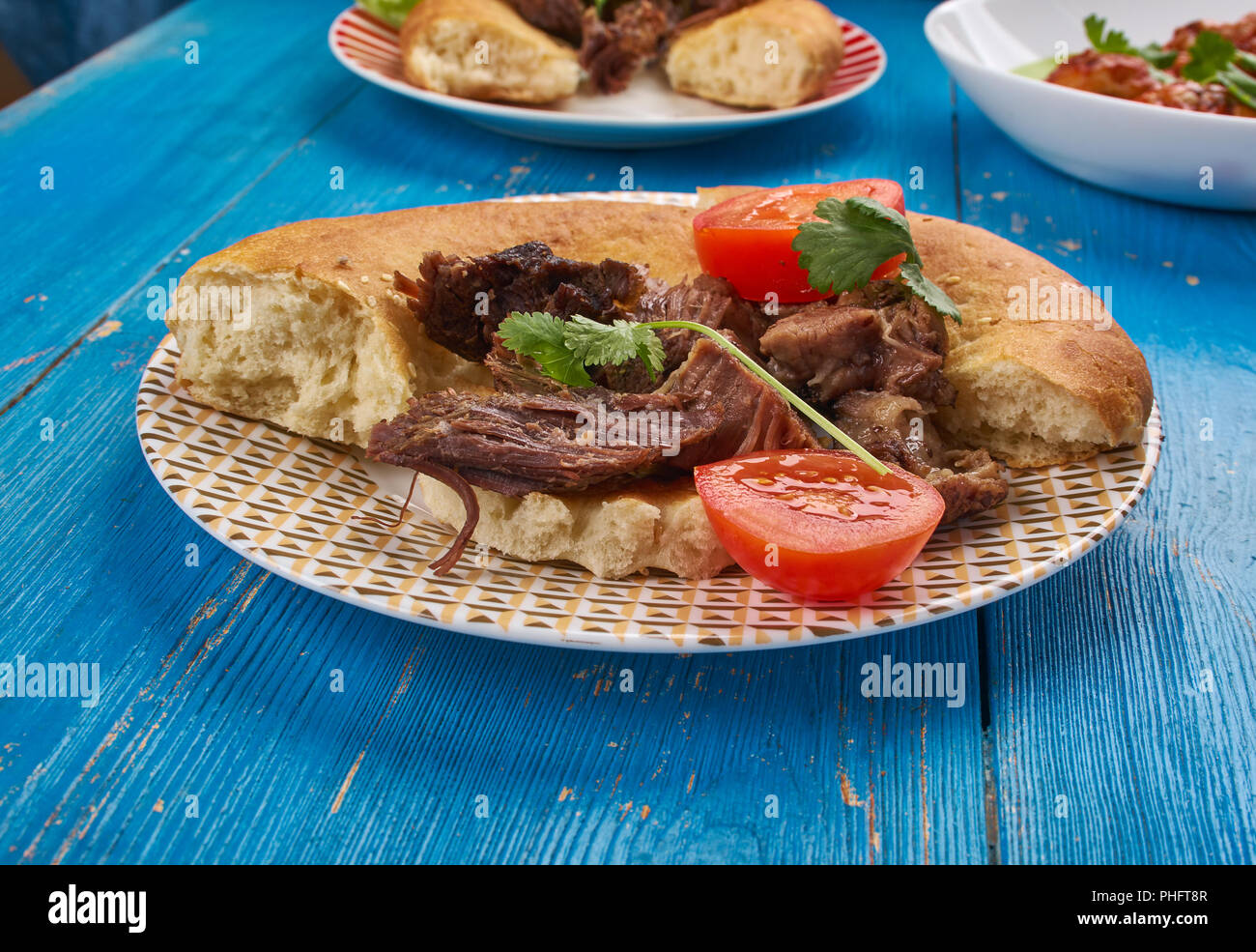 Greek roast lamb Stock Photo Alamy