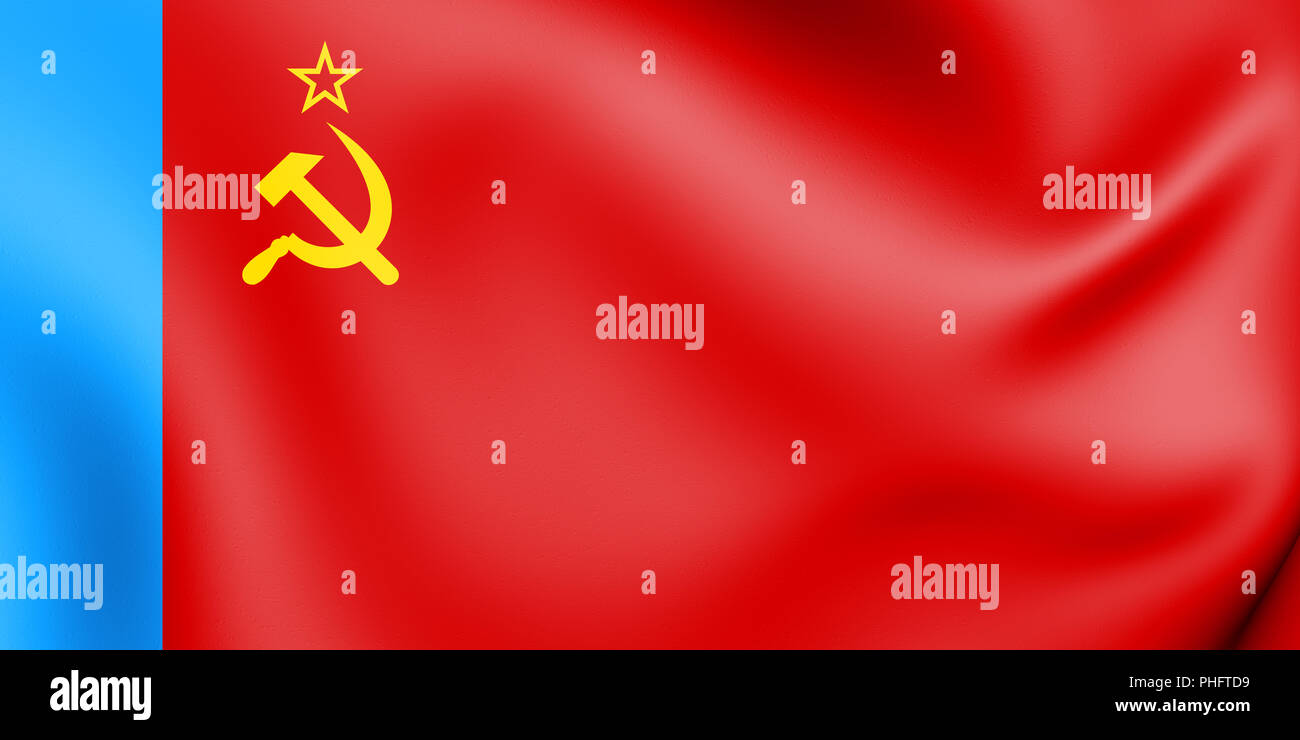 3D Flag of the Russian SFSR (1954-1991). Close Up Stock Photo - Alamy