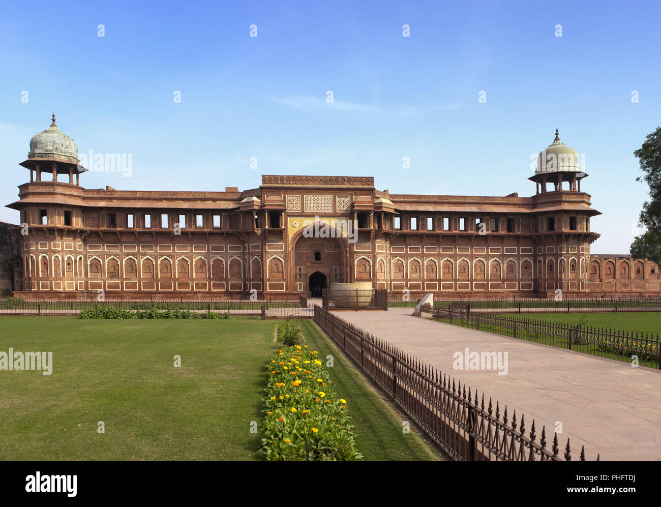 Red fort inside. Agra. India Stock Photo