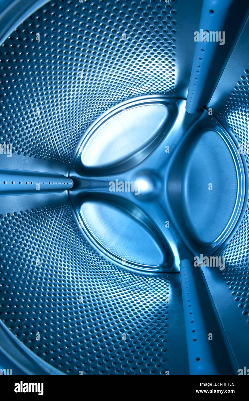 inside view of the washing machine drum Stock Photo