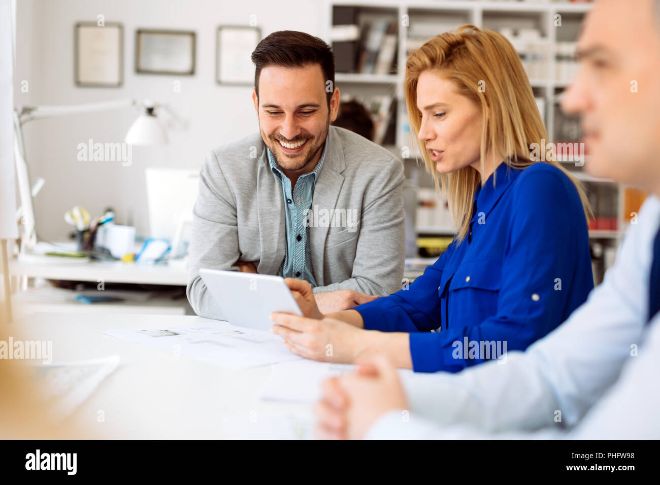 Business people working in office Stock Photo