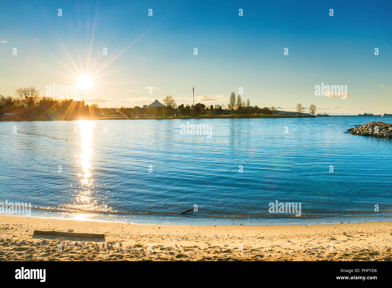 Beautiful sunset at the beach Stock Photo - Alamy