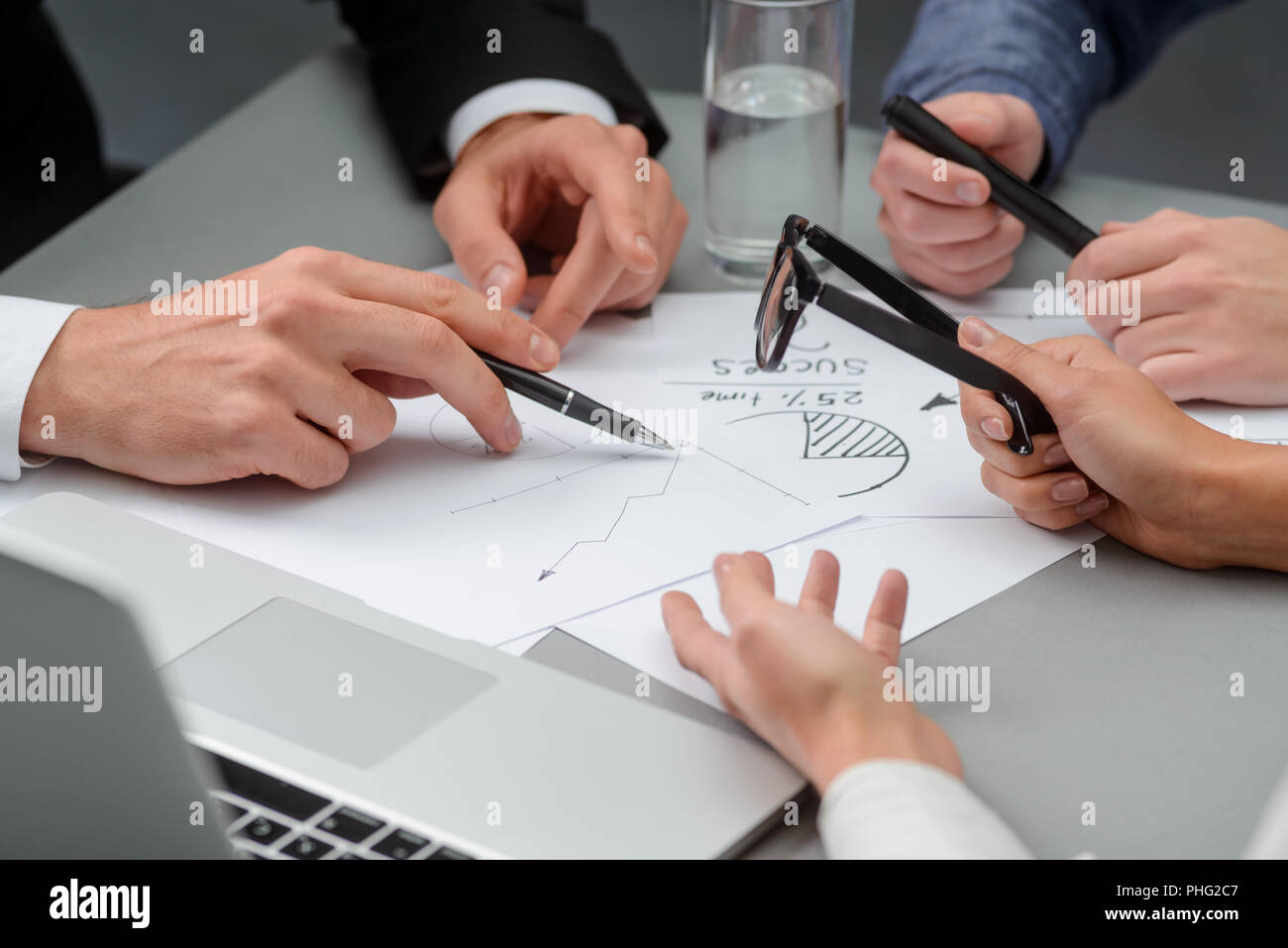 Discussing new development strategy Stock Photo
