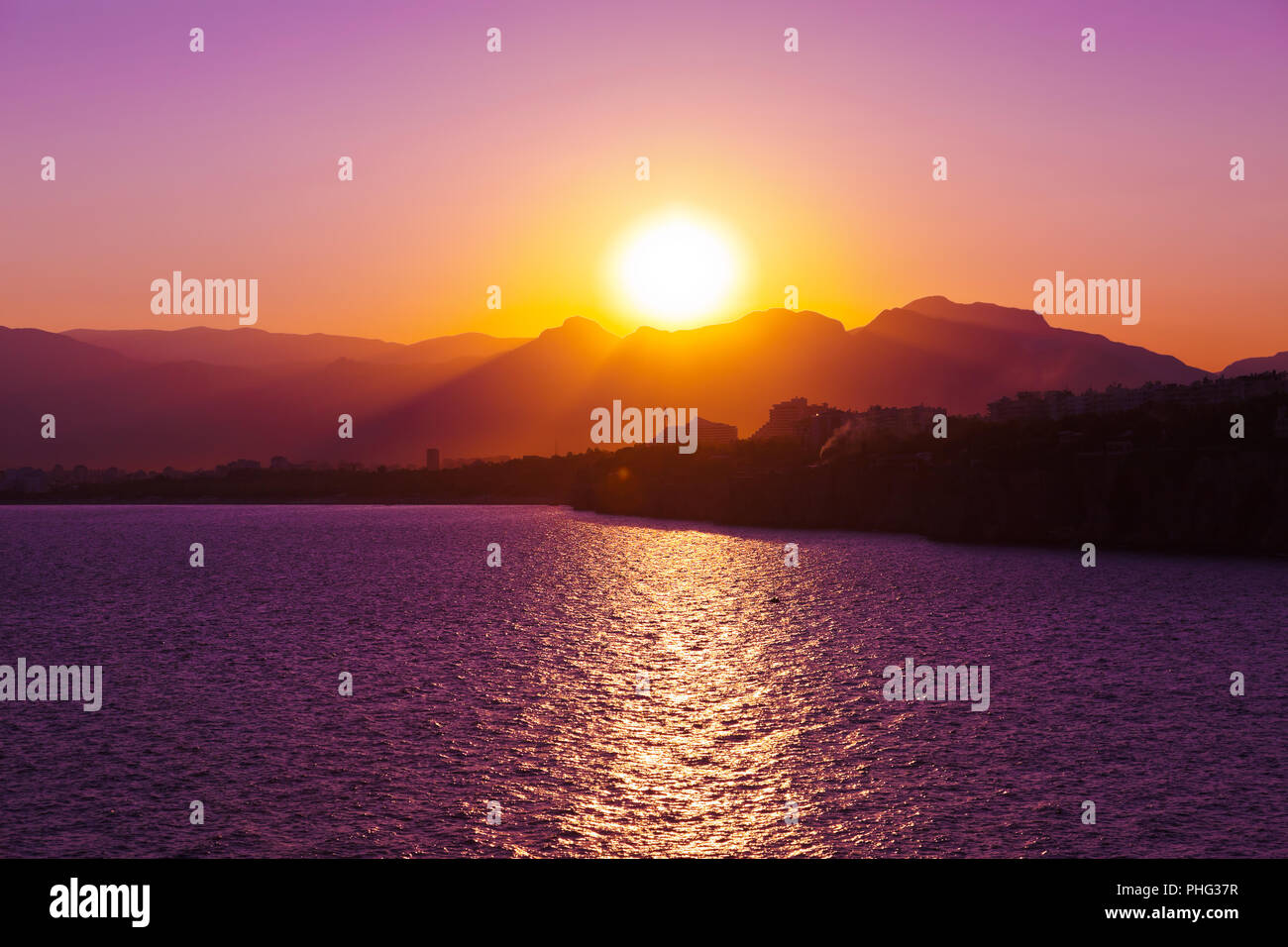 Beach sunset background hi-res stock photography and images - Alamy