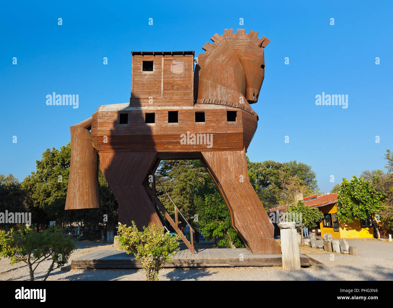 Trojan Horse - Troy Turkey Stock Photo