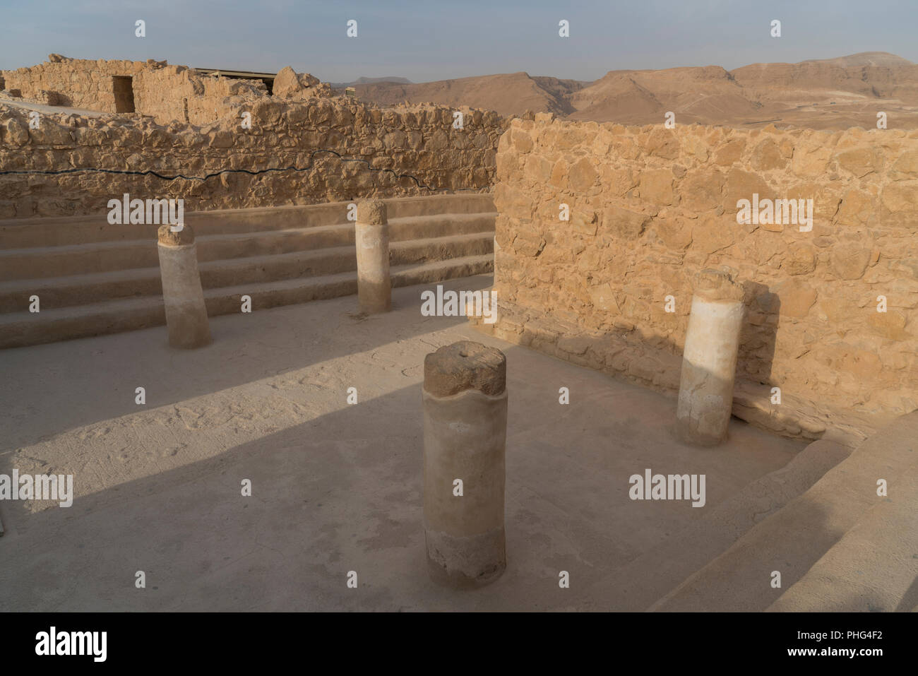 Masada National Park, the ruins of the palace of King Herod's Masada in