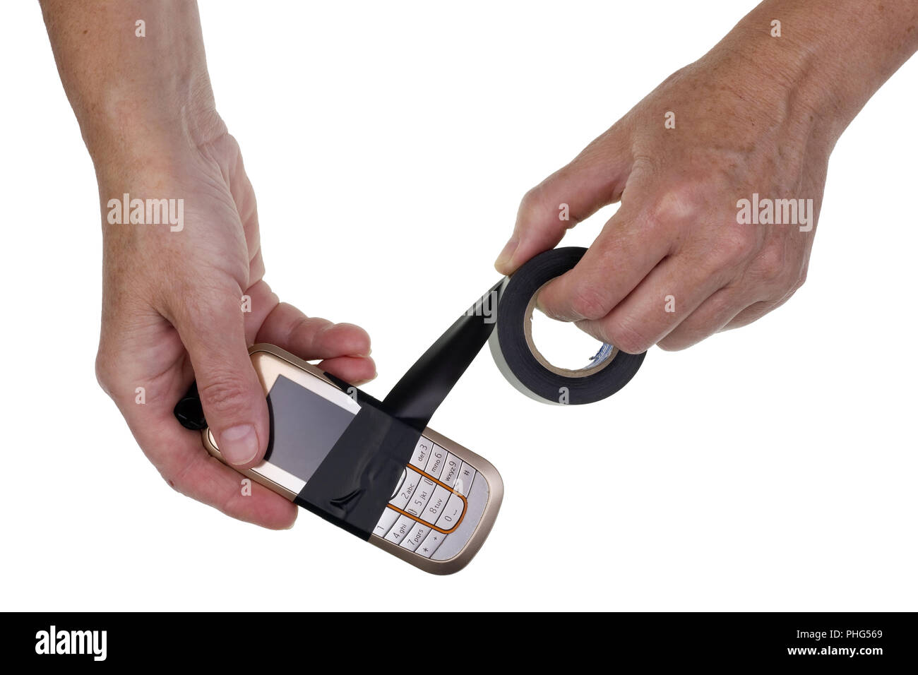 Old phone repair concept Stock Photo Alamy
