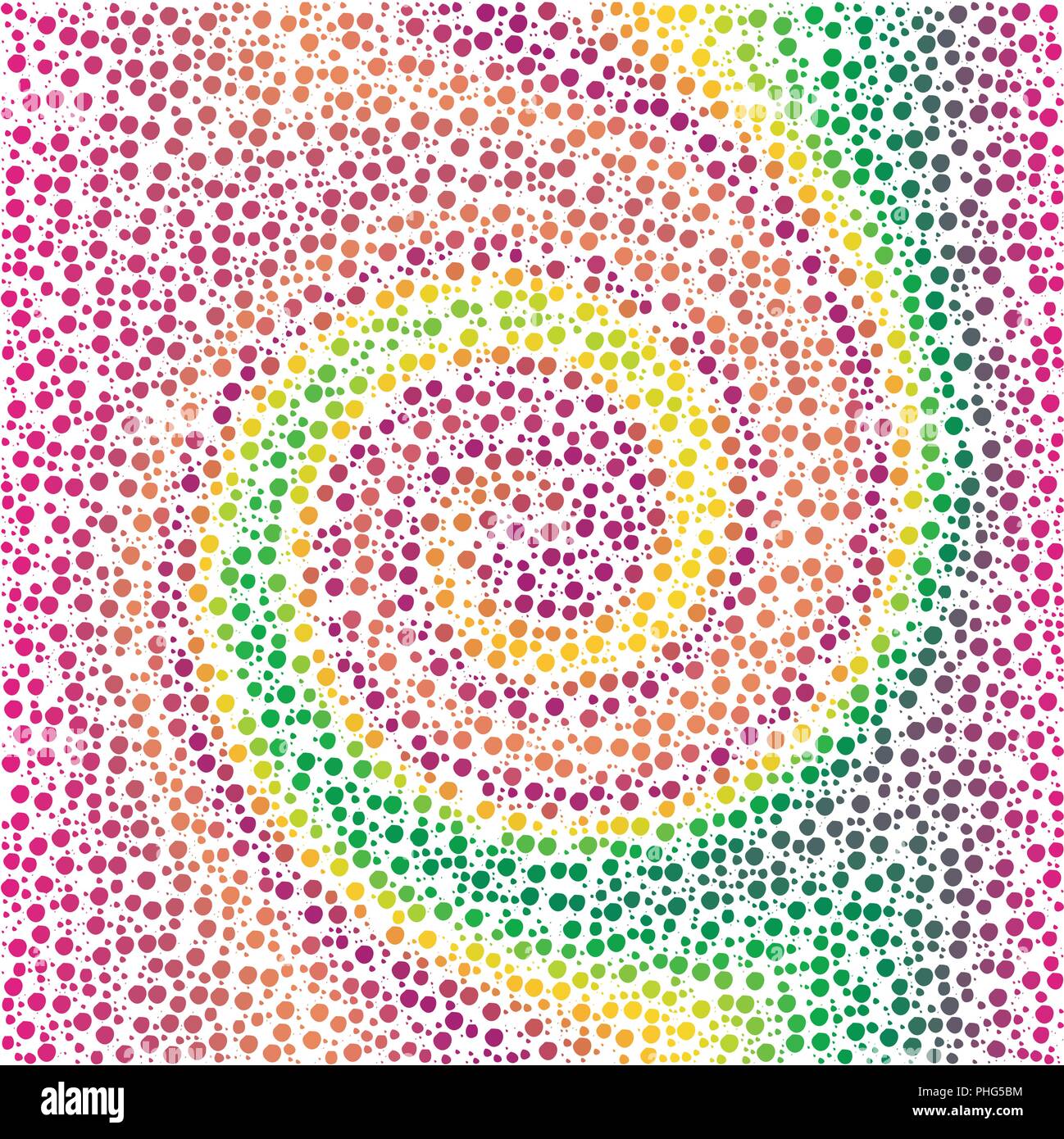 Vector background made of a colorful spiral gradient and round shapes ...