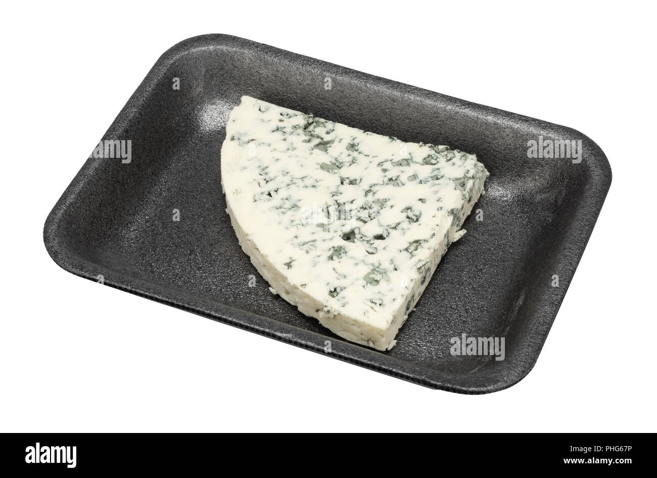 piece of  cheese with a blue mold Stock Photo