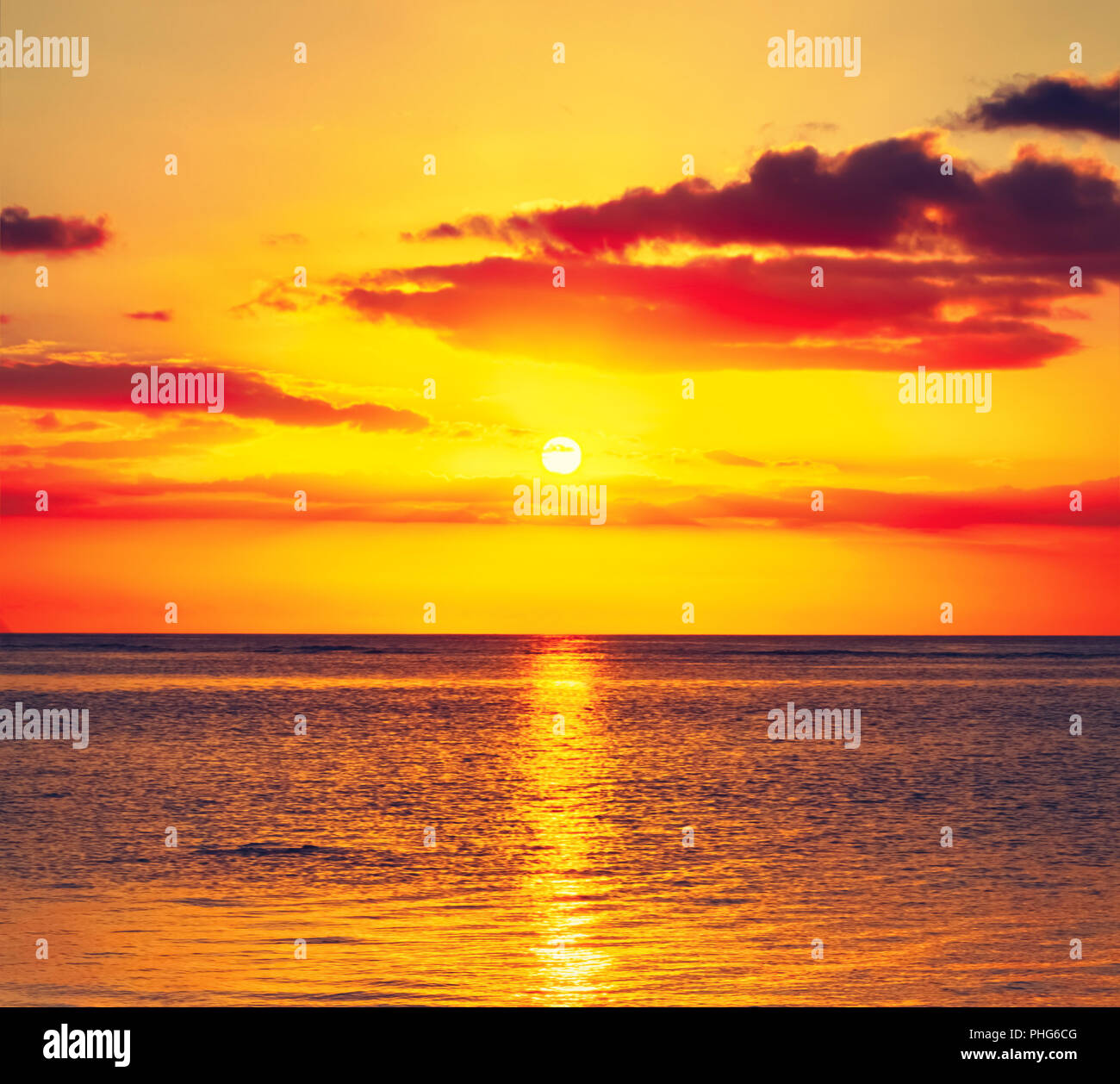 Flic en flac beach at sunset Stock Photo Alamy