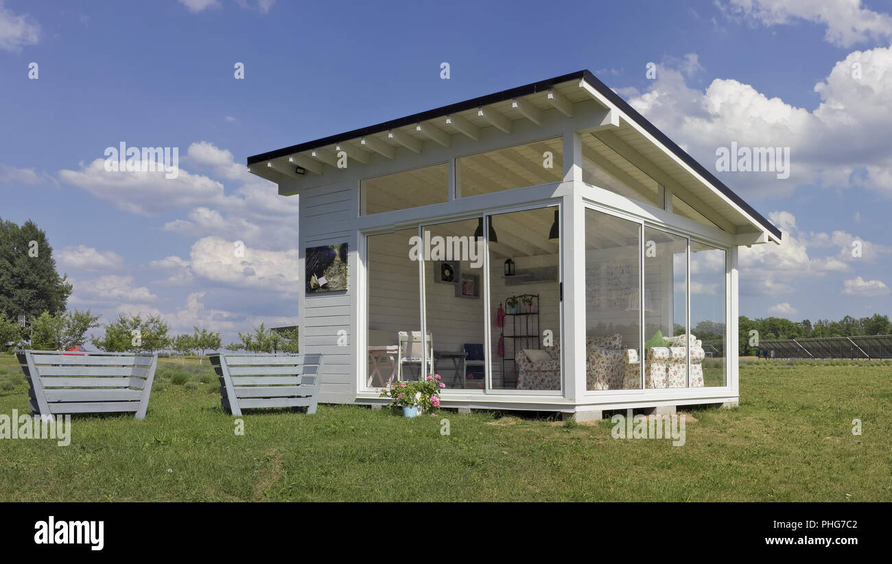 Lodge for romantic first newly married night Stock Photo