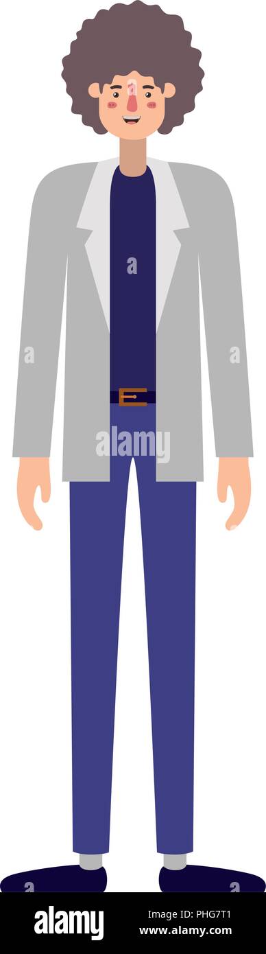 young man with afro avatar character Stock Vector Image & Art - Alamy
