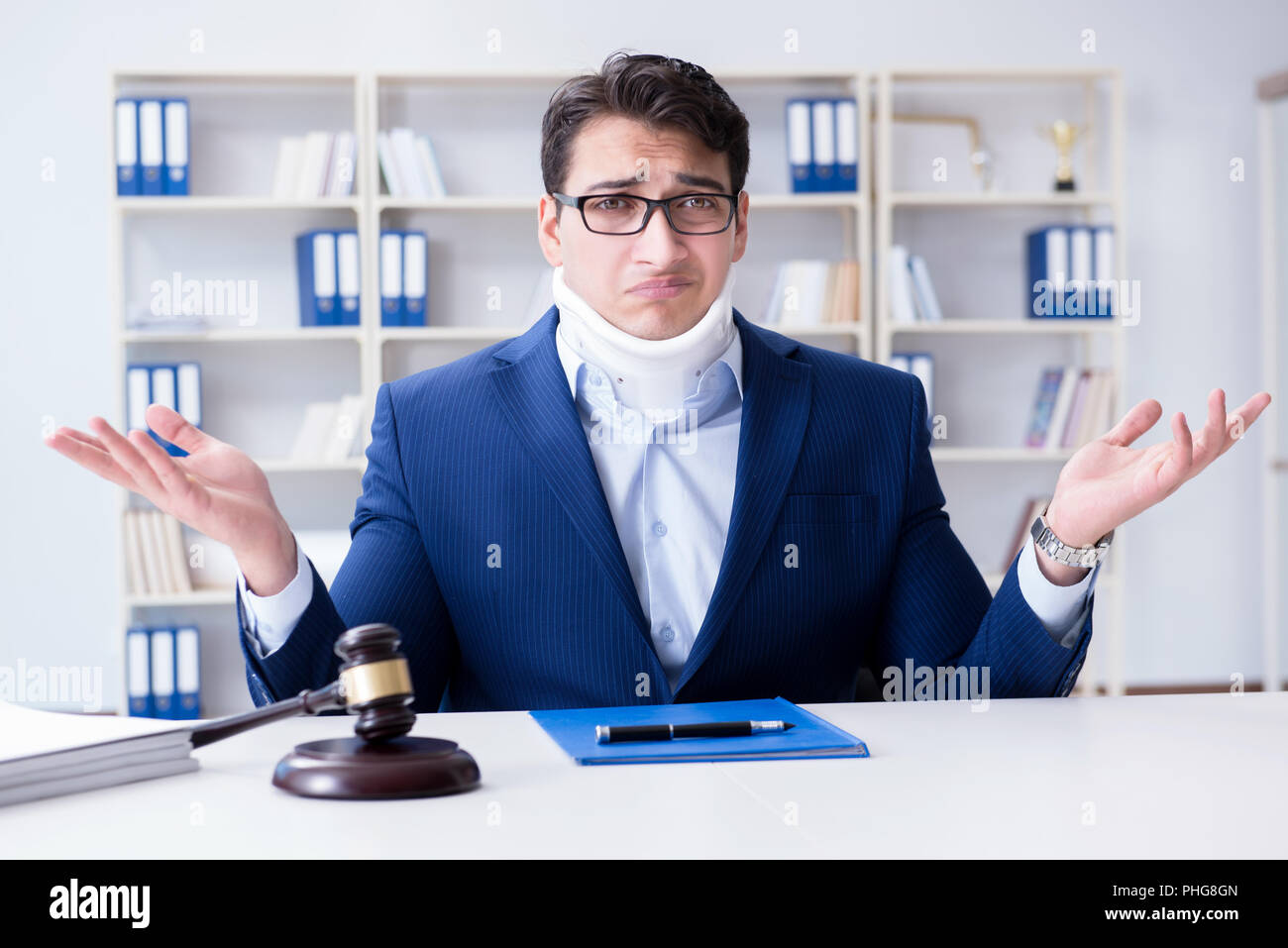 Judge in medical insurance concept Stock Photo