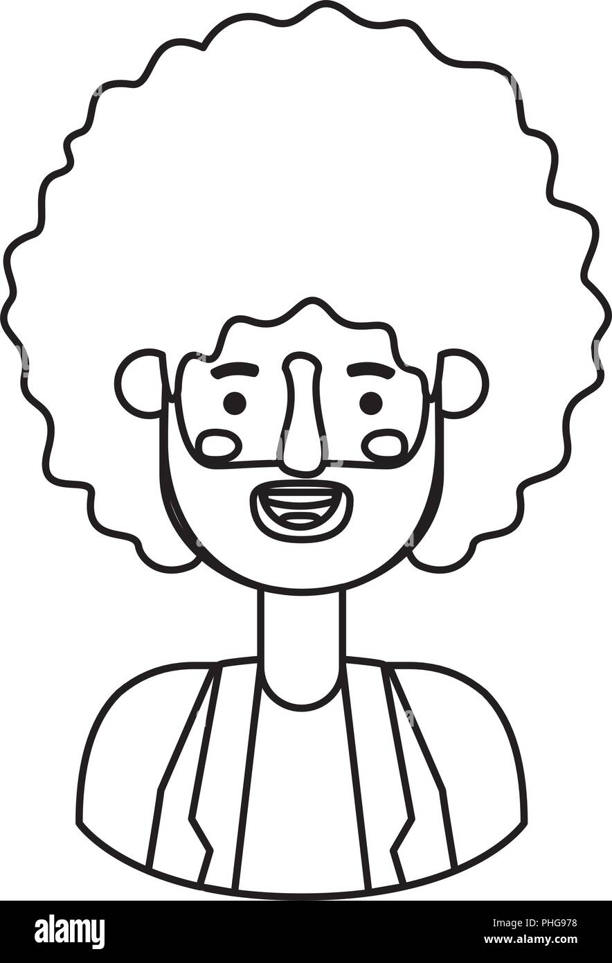 young man with afro avatar character Stock Vector Image & Art - Alamy