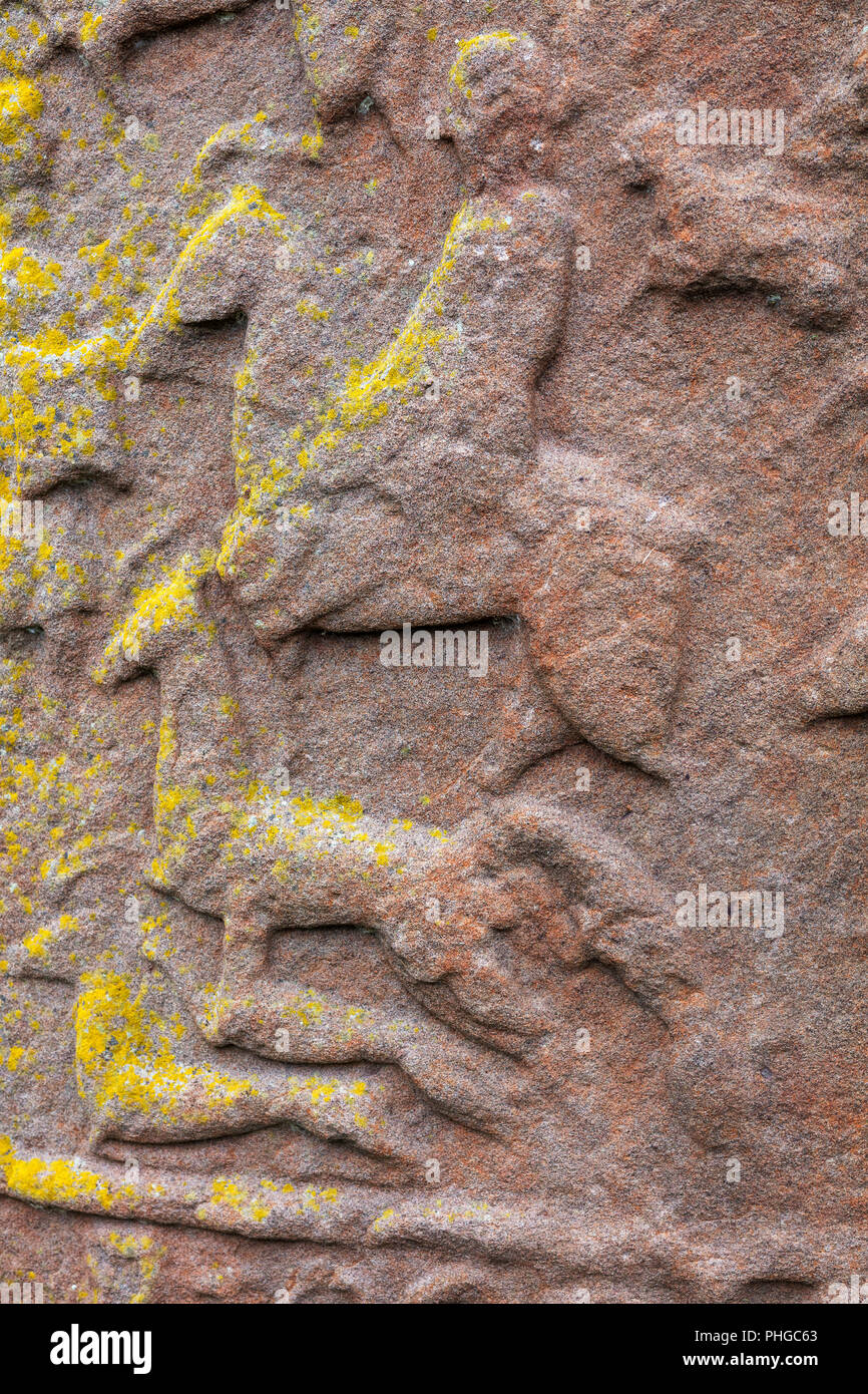 Aberlemno sculptured stone, Angus, Scotland, UK Stock Photo