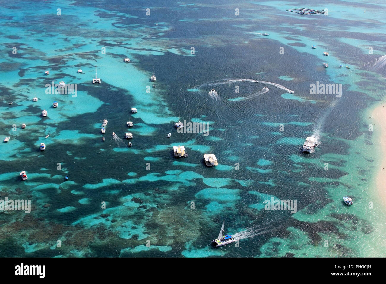 Aerial view of the reef Stock Photo