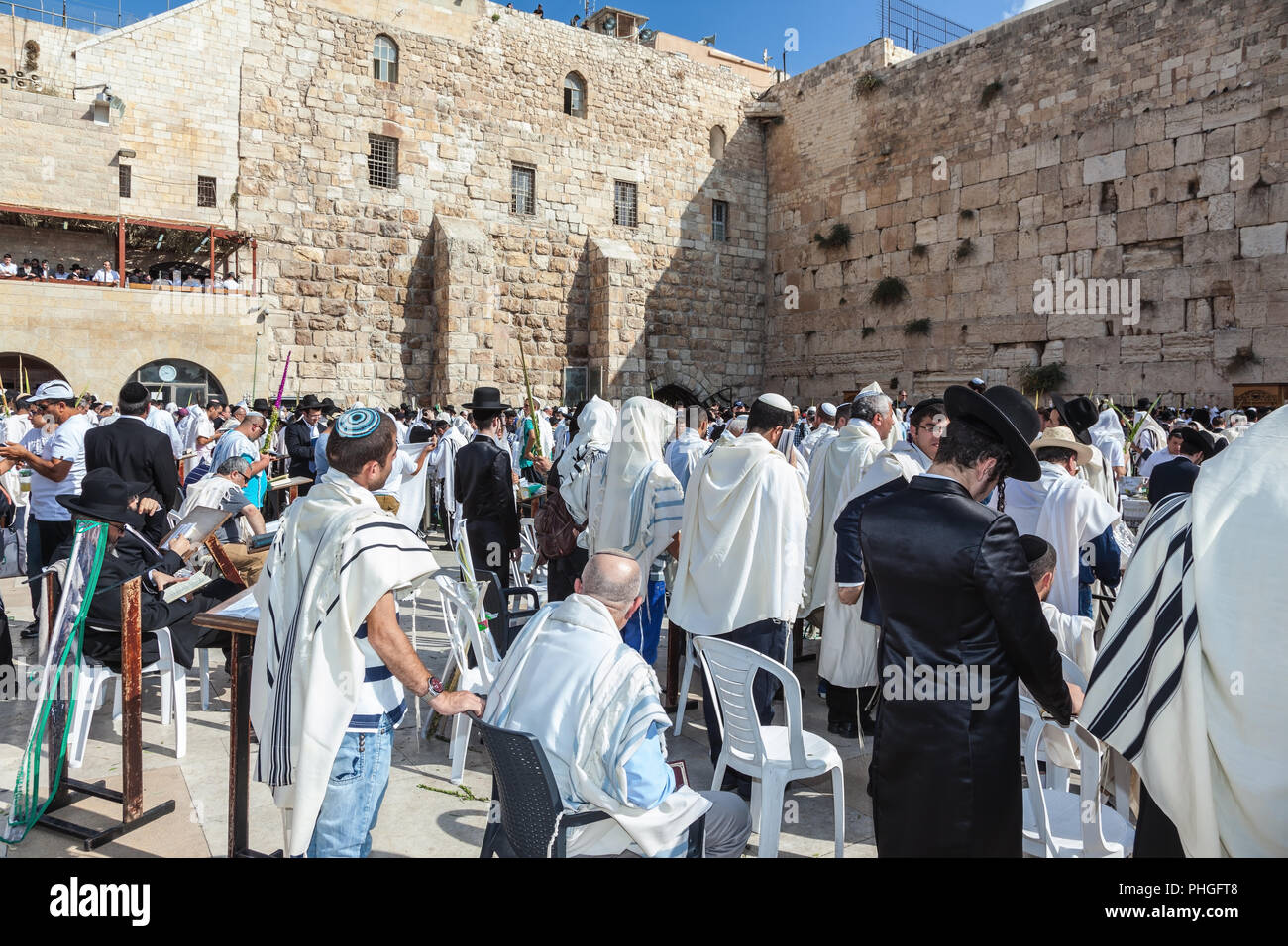 Huge crowd of faithful Jews Stock Photo