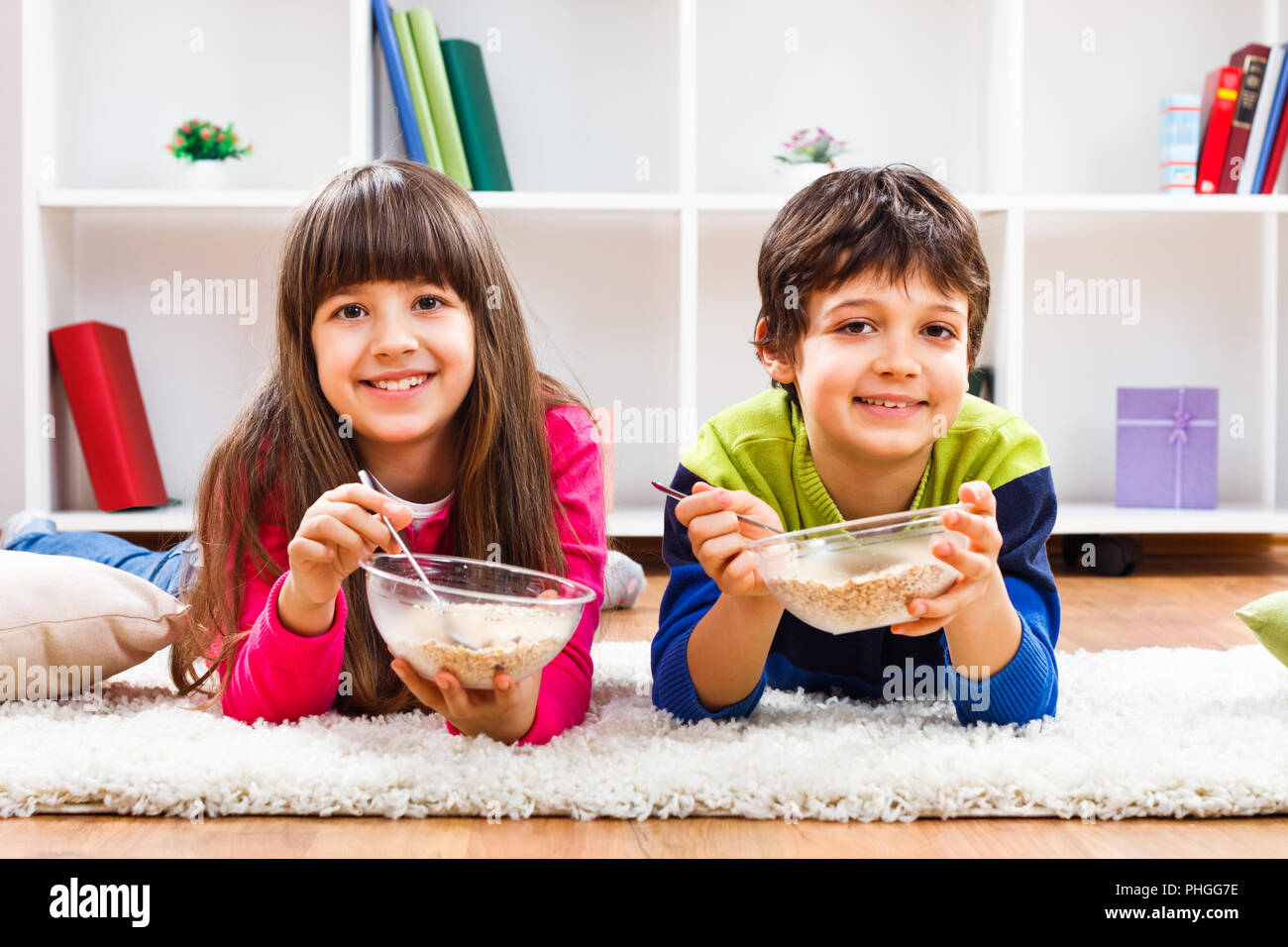 Healthy breakfast for children Stock Photo - Alamy