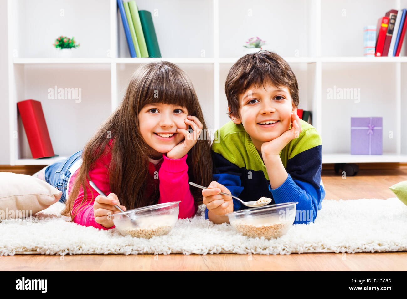 Healthy breakfast for children Stock Photo - Alamy