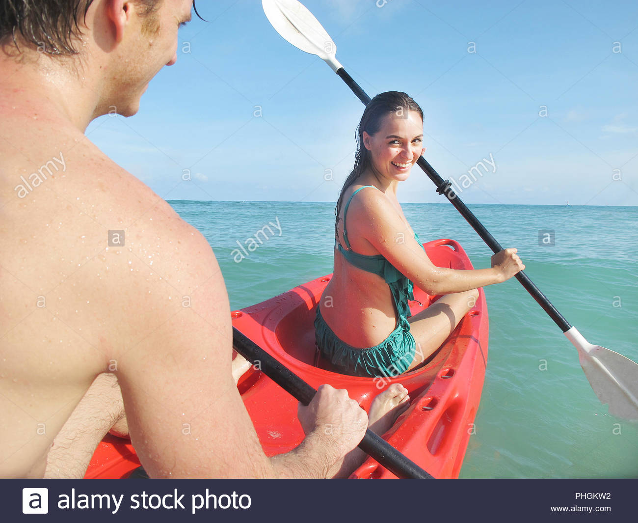 Couple Kayak High Resolution Stock Photography and Images Alamy