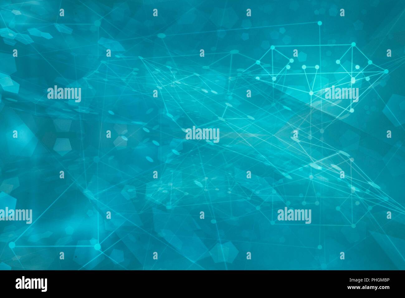 Connection technologies Blue backdrop Stock Photo