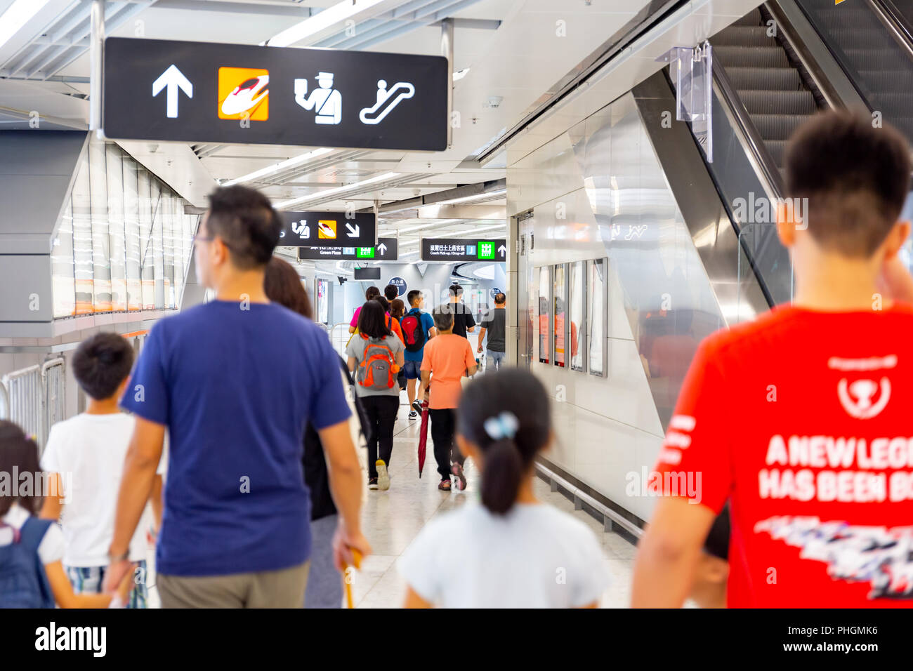 Sep 01 2018 Hong Kong China Inside View Of Express Rail Link Hong Sep 01 2018 Hong Kong China Inside View Of Express Rail Link Hong