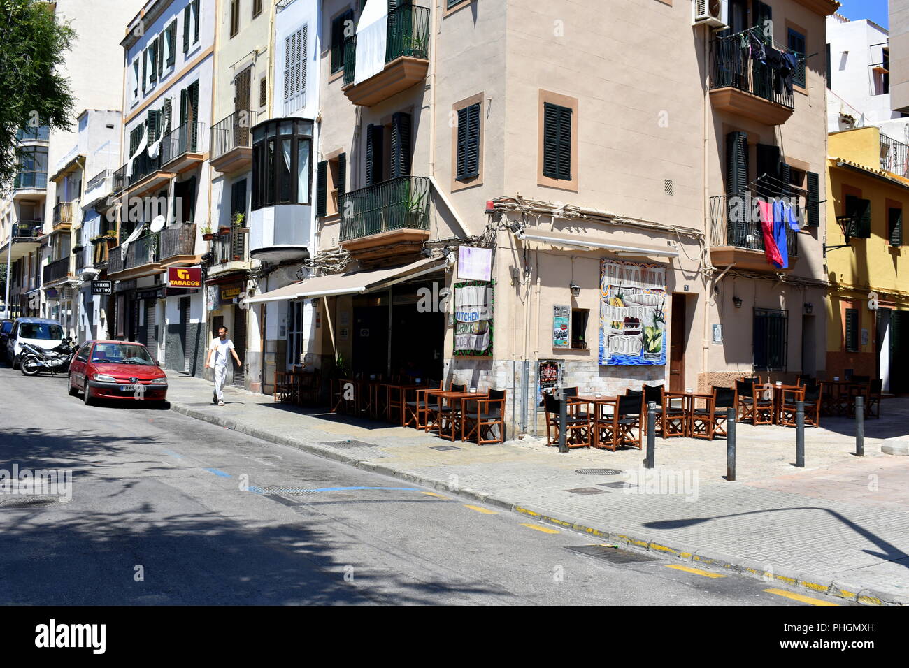 Street view Santa Catalina, Palma, Mallorca, Spain Stock Photo Alamy