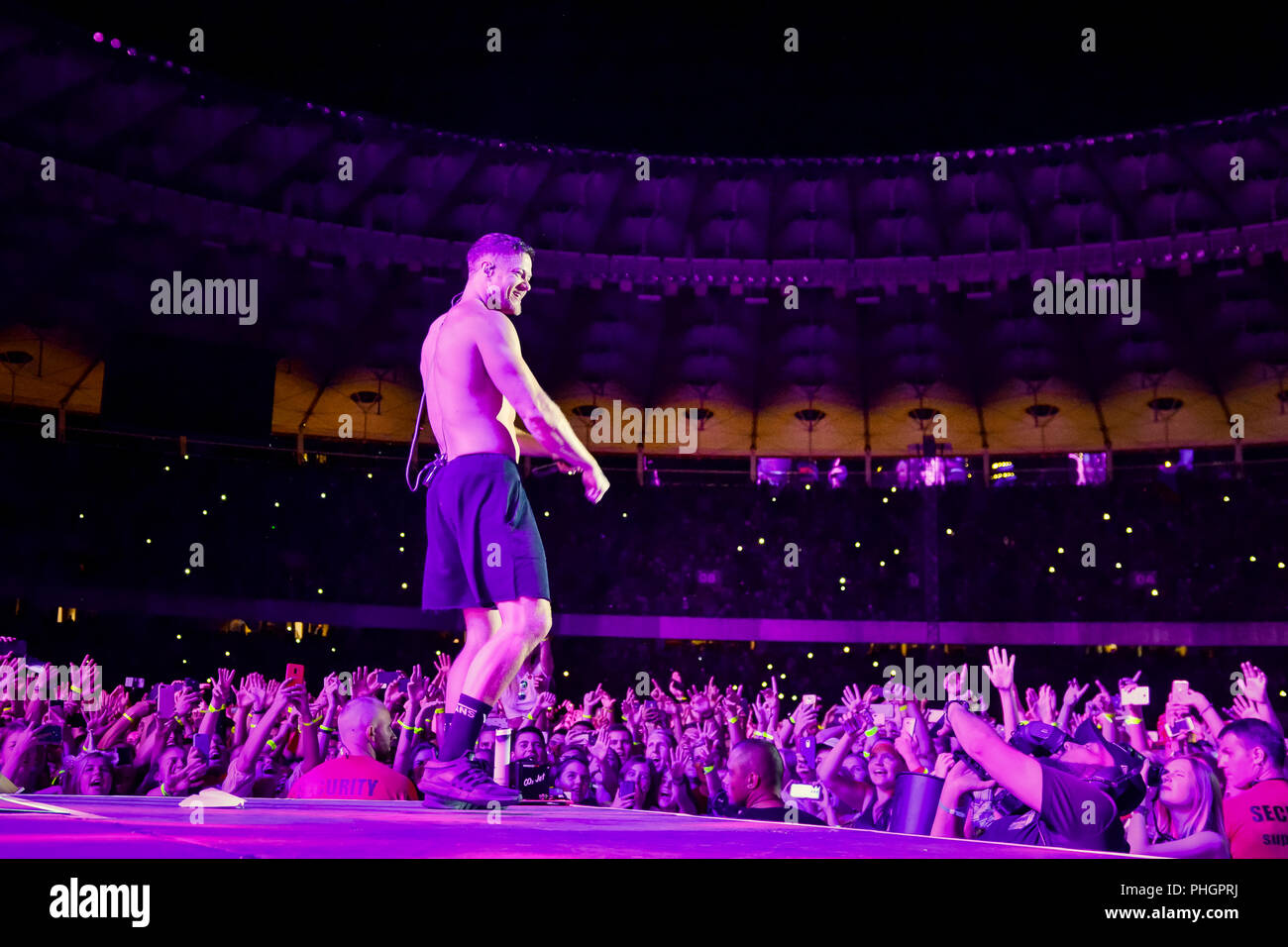 Kyiv Ukraine 31st Aug 2018 Dan Reynolds Of Imagine Dragons Performs In Concert At Olympic Nsc On August 31 2018 In Kiev Credit Aleksandr Gusev Pacific Press Alamy Live News Stock Photo Alamy