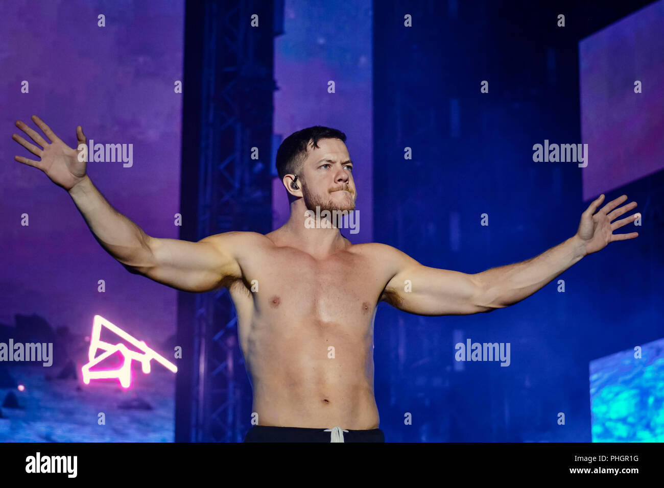 Kyiv Ukraine 31st Aug 2018 Dan Reynolds Of Imagine Dragons Performs In Concert At Olympic Nsc On August 31 2018 In Kiev Credit Aleksandr Gusev Pacific Press Alamy Live News Stock Photo Alamy