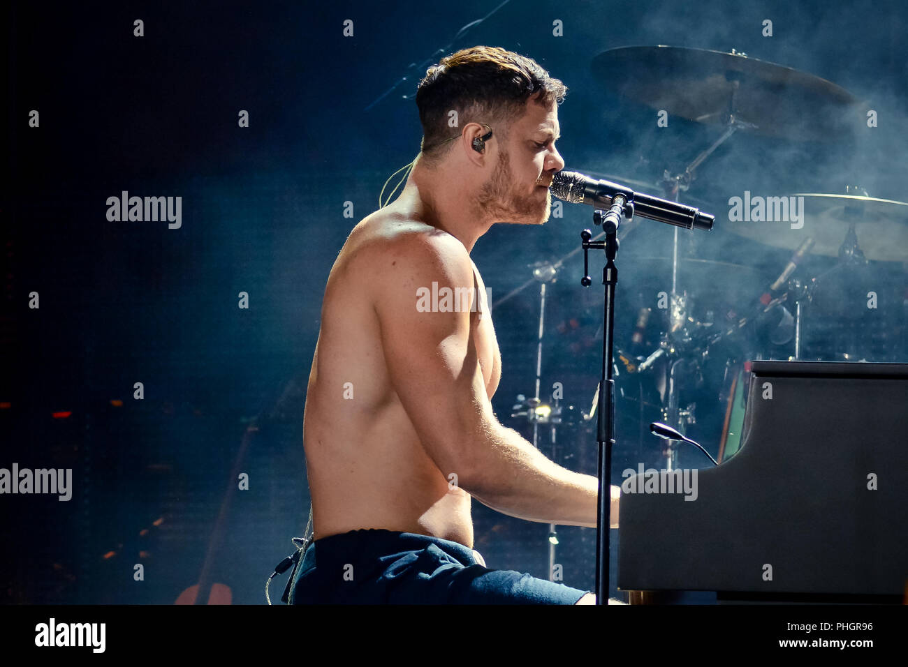 Kyiv Ukraine 31st Aug 2018 Dan Reynolds Of Imagine Dragons Performs In Concert At Olympic Nsc On August 31 2018 In Kiev Credit Aleksandr Gusev Pacific Press Alamy Live News Stock Photo Alamy