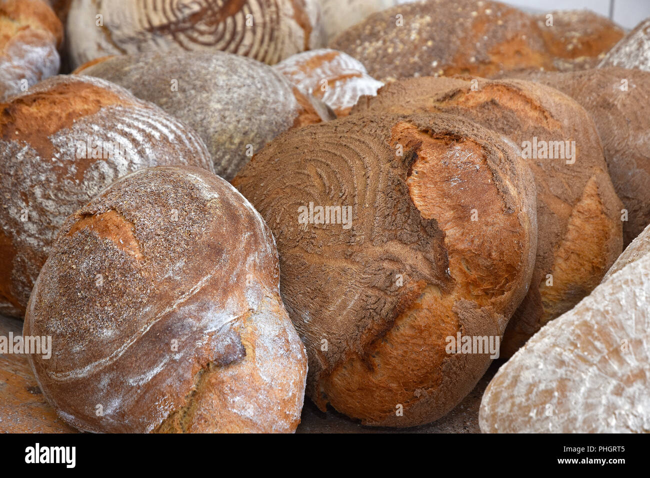 bread; loaves of bread; farmhouse bread; Stock Photo