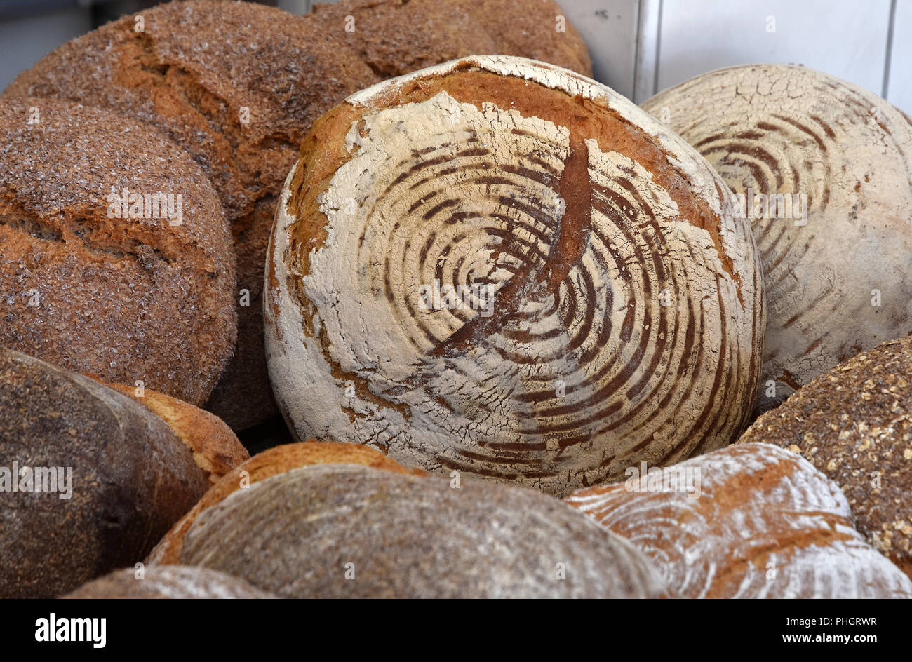 bread; loaves of bread; farmhouse bread; Stock Photo