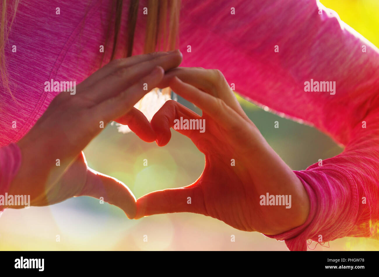 Hand on heart Stock Photo Alamy