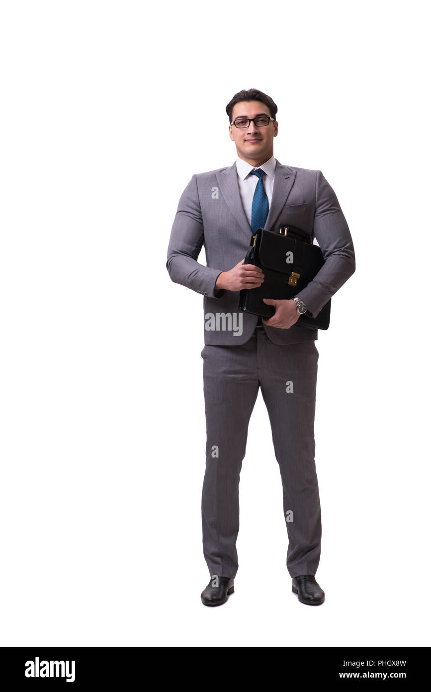 Businessman isolated on white background Stock Photo - Alamy