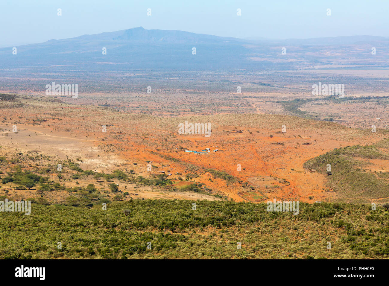 View of the Rift Valley landscape in Kenya Stock Photo