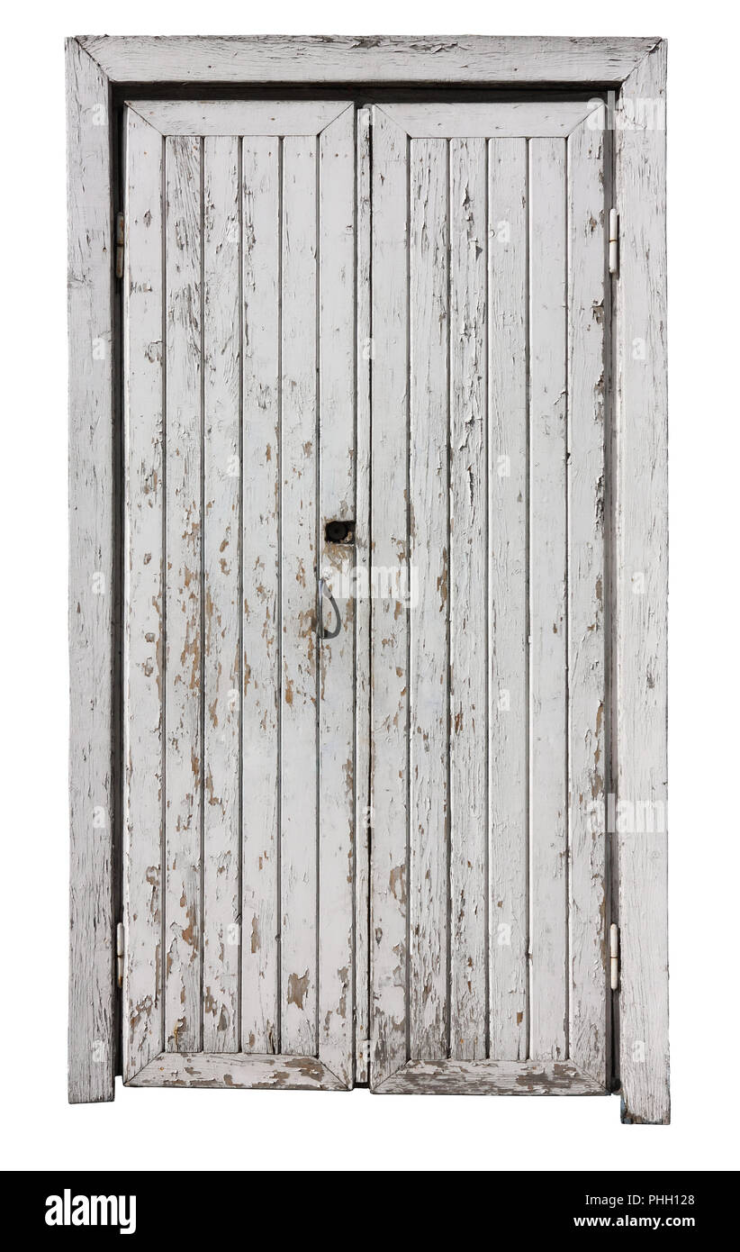 White ragged door Stock Photo