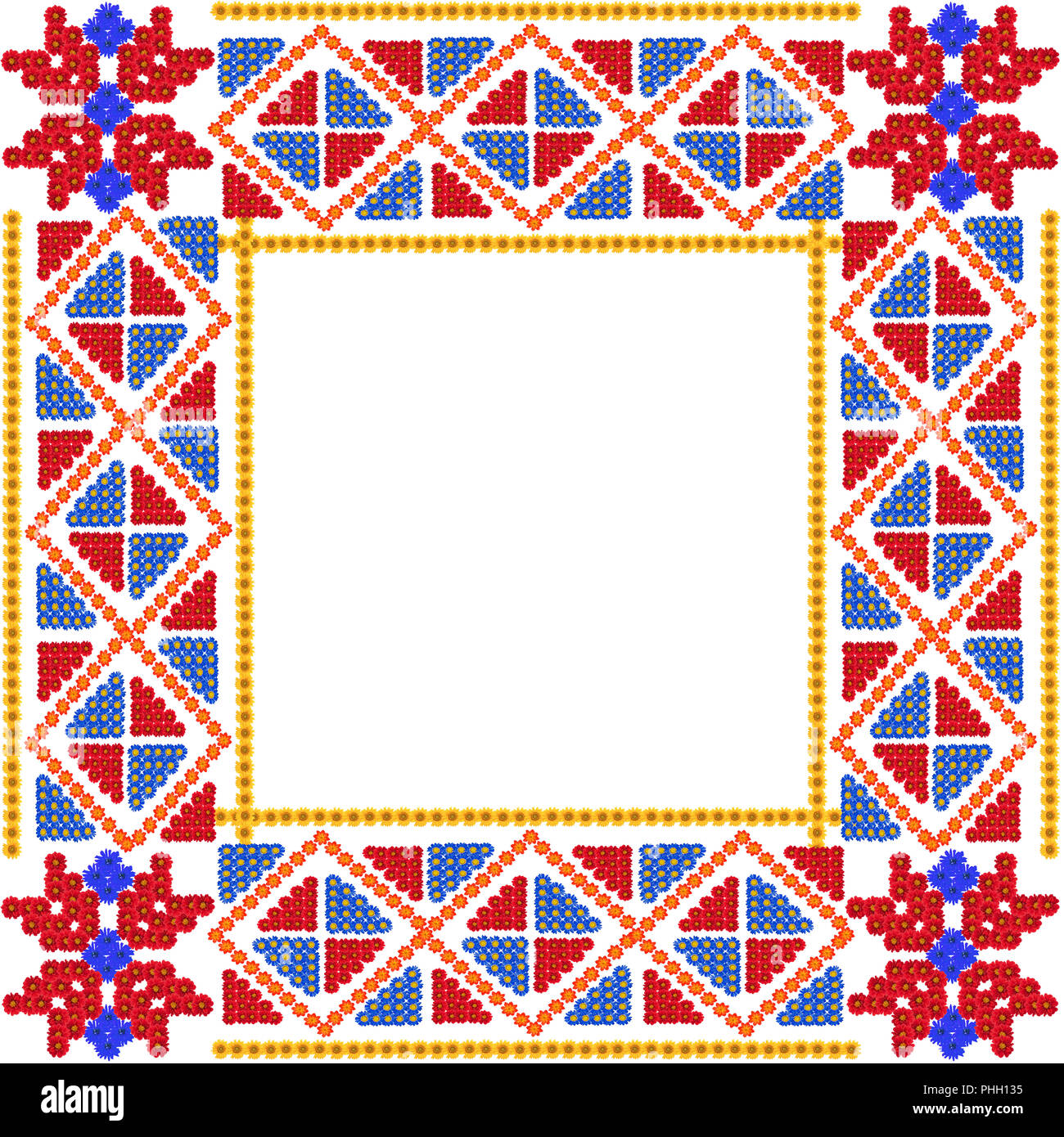 Mosaic simple red frame Stock Photo Alamy