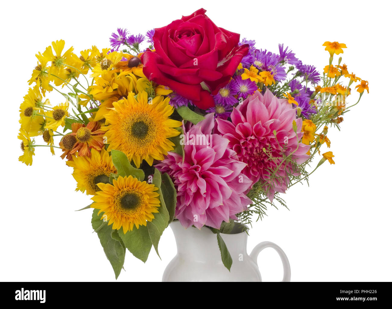 Bouquet from September flowers Stock Photo