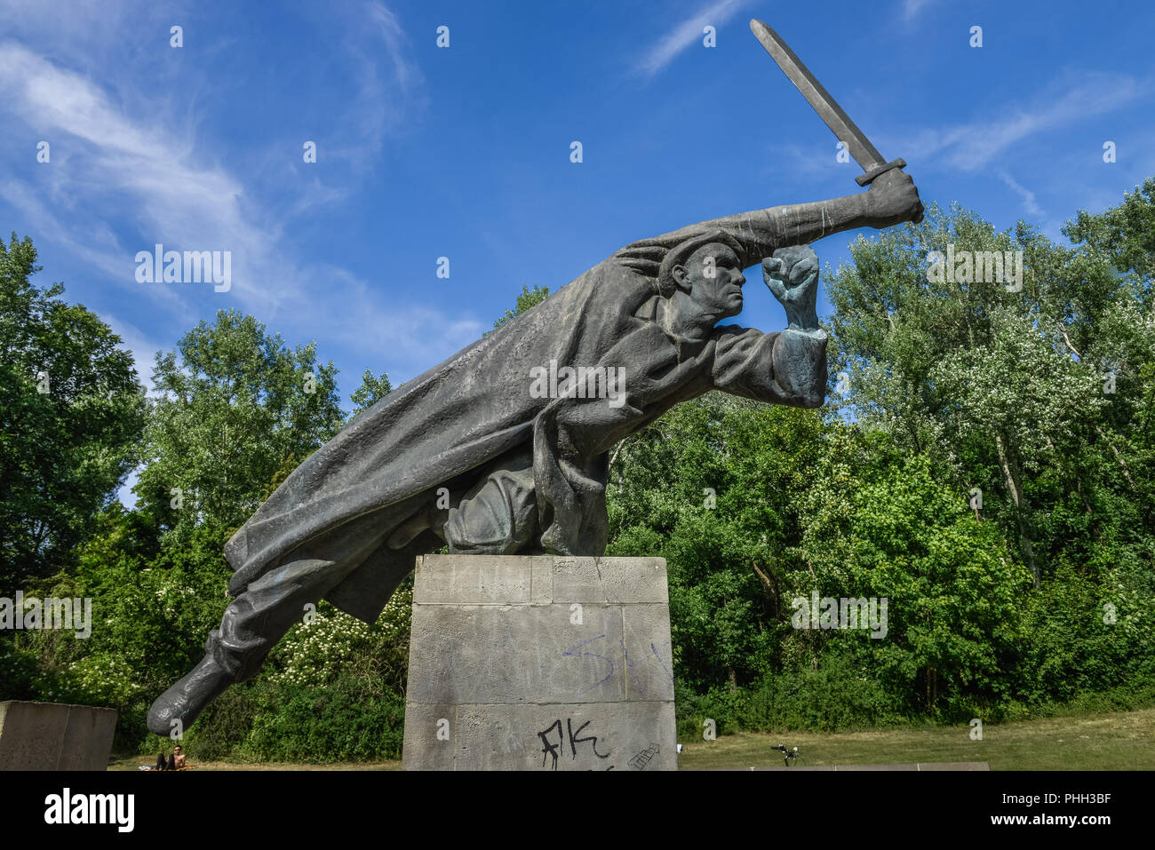 Gedenkstaette fuer die Interbrigadisten im Spanischen Buergerkrieg, Volkspark, Friedrichshain, Berlin, Deutschland Stock Photo