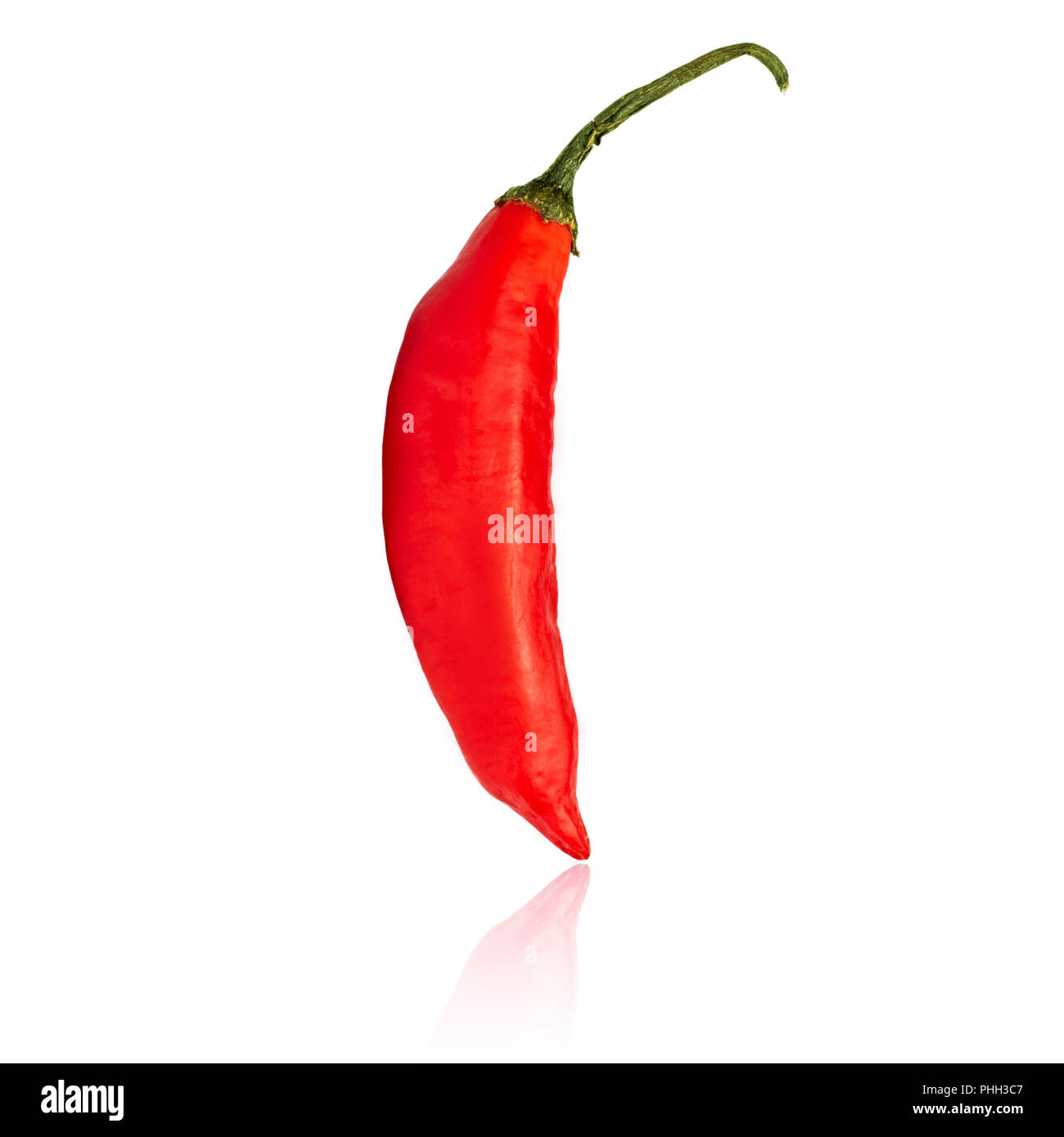Red chilli pepper isolated on white background Stock Photo - Alamy