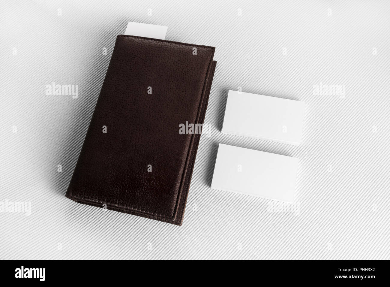 Notepad, business cards Stock Photo Alamy