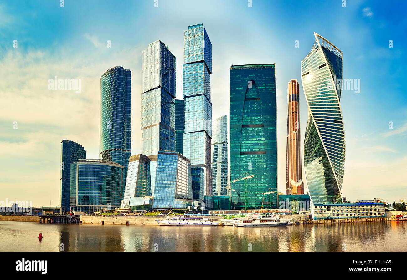 Moscow City skyline Stock Photo - Alamy