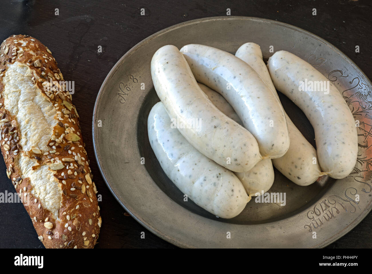 Bavarian veal sausages Stock Photo Alamy